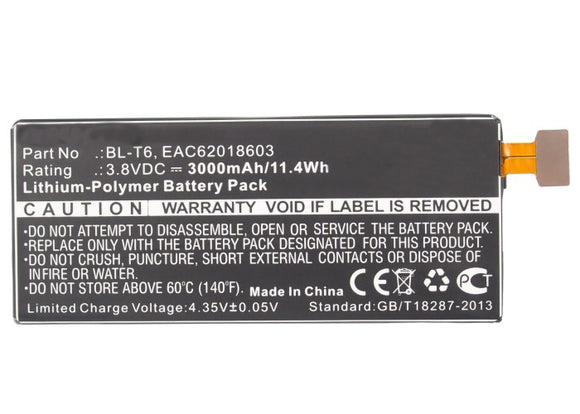 Batteries N Accessories BNA-WB-P3424 Cell Phone Battery - Li-Pol, 3.8V, 3000 mAh, Ultra High Capacity Battery - Replacement for LG BL-T6 Battery