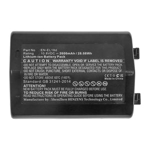 Batteries N Accessories BNA-WB-L16548 Digital Camera Battery - Li-ion, 10.8V, 2600mAh, Ultra High Capacity - Replacement for Nikon EN-EL18d Battery