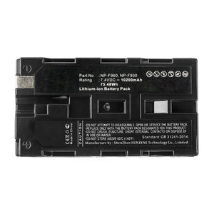 Batteries N Accessories BNA-WB-L14961 Digital Camera Battery - Li-ion, 7.4V, 10200mAh, Ultra High Capacity - Replacement for Sony NP-F930 Battery