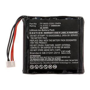 Batteries N Accessories BNA-WB-L15364 Speaker Battery - Li-ion, 14.4V, 3400mAh, Ultra High Capacity - Replacement for Marshall TF18650-2200-1S4PA Battery