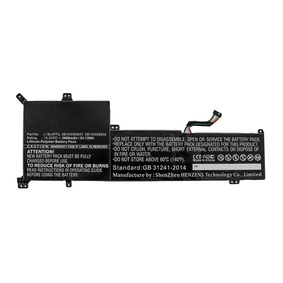 Batteries N Accessories BNA-WB-P12559 Laptop Battery - Li-Pol, 15.2V, 3600mAh, Ultra High Capacity - Replacement for Lenovo L19L4PF2 Battery