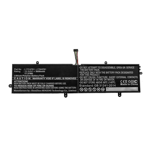 Batteries N Accessories BNA-WB-P12643 Laptop Battery - Li-Pol, 15.3V, 5050mAh, Ultra High Capacity - Replacement for Lenovo L17C4PB1 Battery