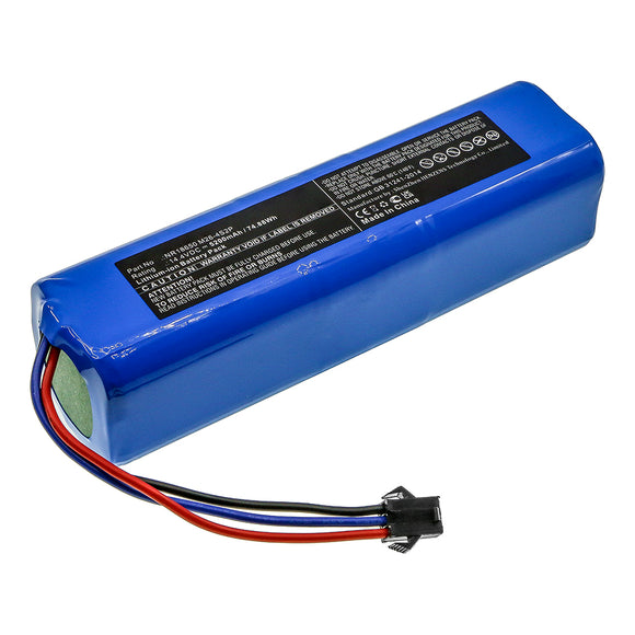 Batteries N Accessories BNA-WB-L17069 Vacuum Cleaner Battery - Li-ion, 14.4V, 5200mAh, Ultra High Capacity - Replacement for Proscenic NR18650 M26-4S2P Battery