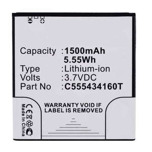 Batteries N Accessories BNA-WB-L3194 Cell Phone Battery - Li-Ion, 3.7V, 1500 mAh, Ultra High Capacity Battery - Replacement for Blu C555434160T Battery