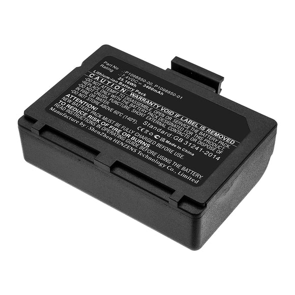 Batteries N Accessories BNA-WB-L17116 Printer Battery - Li-ion, 7.4V, 3400mAh, Ultra High Capacity - Replacement for Zebra P1098850-00 Battery