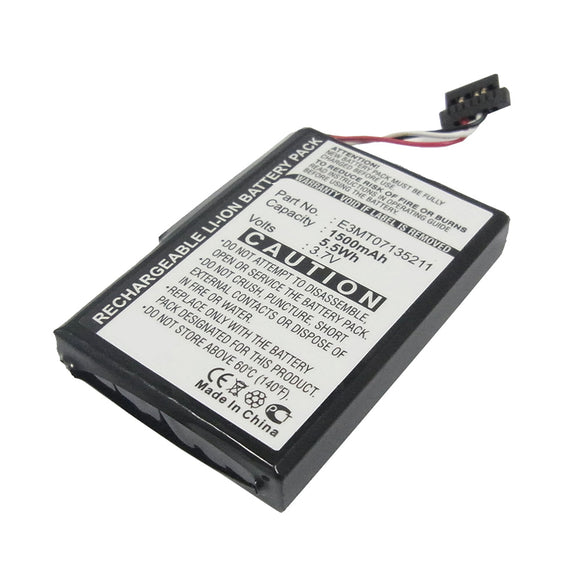 Batteries N Accessories BNA-WB-L12445 GPS Battery - Li-ion, 3.7V, 1500mAh, Ultra High Capacity - Replacement for Navman E3MT07135211 Battery