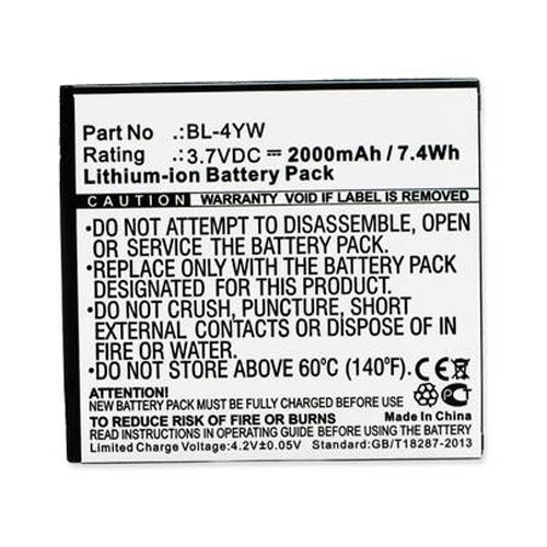 Batteries N Accessories BNA-WB-BLI-1324-2 Cell Phone Battery - Li-Ion, 3.7V, 2000 mAh, Ultra High Capacity Battery - Replacement for Nokia BL-4YW Battery