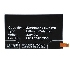 Batteries N Accessories BNA-WB-P3672 Cell Phone Battery - Li-Pol, 3.8V, 2300 mAh, Ultra High Capacity Battery - Replacement for Sony Ericsson 1288-1798 Battery