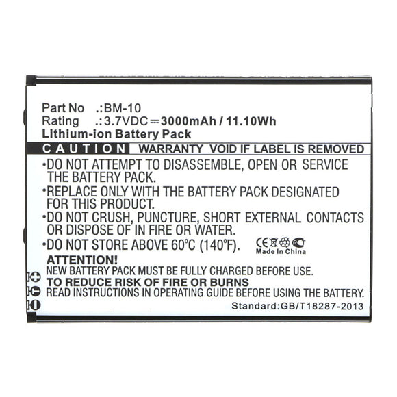 Batteries N Accessories BNA-WB-L14603 Cell Phone Battery - Li-ion, 3.7VV, 3000mAh, Ultra High Capacity - Replacement for Myphone BM-10 Battery