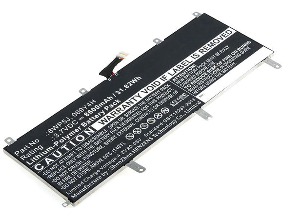 Batteries N Accessories BNA-WB-P5146 Tablets Battery - Li-Pol, 3.7V, 8600 mAh, Ultra High Capacity Battery - Replacement for Dell 069Y4H Battery