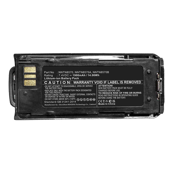 Batteries N Accessories BNA-WB-L14389 2-Way Radio Battery - Li-ion, 7.4V, 1900mAh, Ultra High Capacity - Replacement for Motorola NNTN8570 Battery
