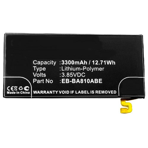 Batteries N Accessories BNA-WB-P8402 Cell Phone Battery - Li-Pol, 3.85V, 3300mAh, Ultra High Capacity Battery - Replacement for Samsung EB-BA810ABE Battery