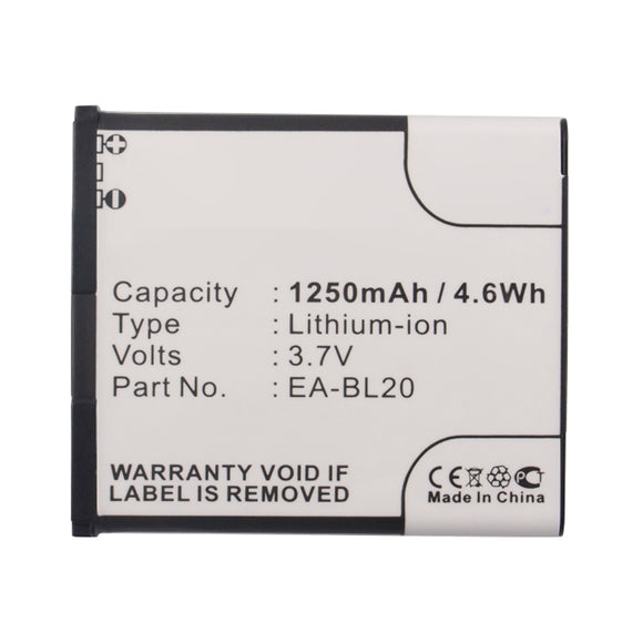 Batteries N Accessories BNA-WB-L16948 Cell Phone Battery - Li-ion, 3.7V, 1250mAh, Ultra High Capacity - Replacement for Sharp EA-BL20 Battery