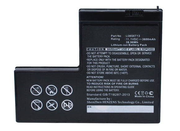 Batteries N Accessories BNA-WB-L4623 Laptops Battery - Li-Ion, 11.1V, 3600 mAh, Ultra High Capacity Battery - Replacement for Lenovo 42T4575 Battery