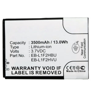 Batteries N Accessories BNA-WB-L12987 Cell Phone Battery - Li-ion, 3.7V, 3500mAh, Ultra High Capacity - Replacement for Samsung EB-L1F2HBU Battery