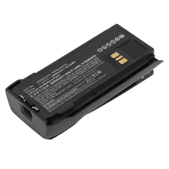 Batteries N Accessories BNA-WB-L18343 2-Way Radio Battery - Li-ion, 7.4V, 2600mAh, Ultra High Capacity - Replacement for Motorola PMNN4407 Battery