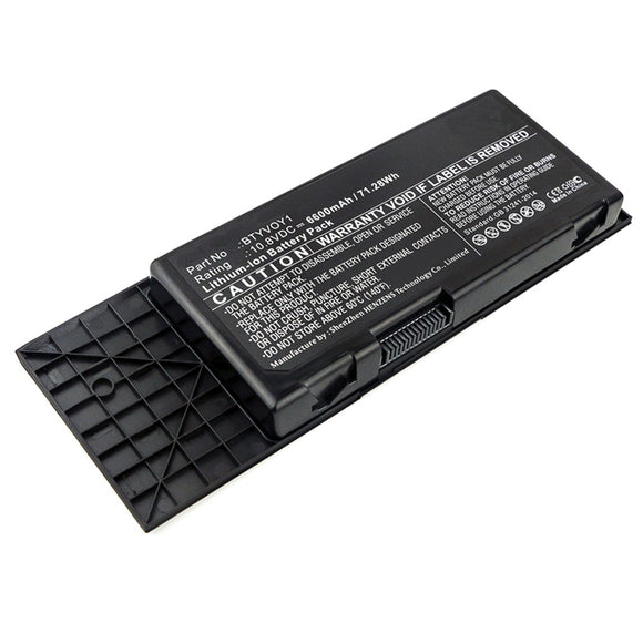 Batteries N Accessories BNA-WB-L9605 Laptop Battery - Li-ion, 10.8V, 6600mAh, Ultra High Capacity - Replacement for Dell BTYVOY1 Battery