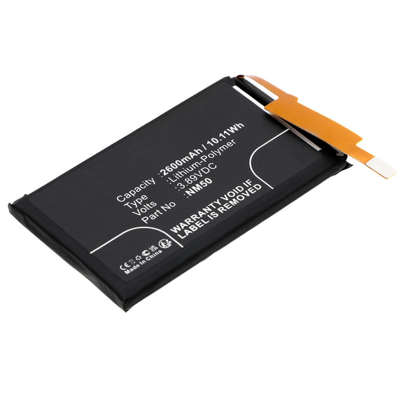 Batteries N Accessories BNA-WB-P18556 Cell Phone Battery - Li-Pol, 3.89V, 2600mAh, Ultra High Capacity - Replacement for Motorola NM50 Battery