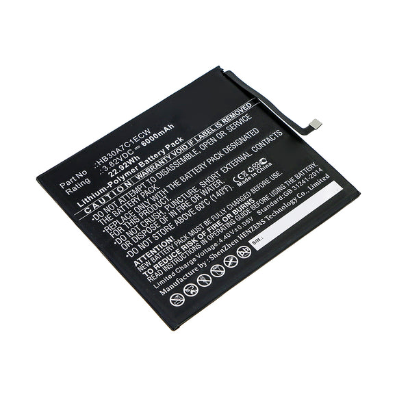 Batteries N Accessories BNA-WB-P11998 Tablet Battery - Li-Pol, 3.82V, 6000mAh, Ultra High Capacity - Replacement for Huawei HB30A7C1ECW Battery