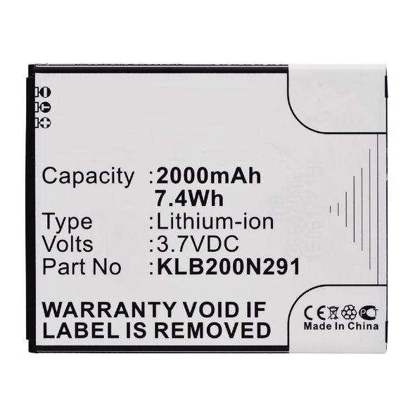 Batteries N Accessories BNA-WB-L3369 Cell Phone Battery - Li-Ion, 3.7V, 2000 mAh, Ultra High Capacity Battery - Replacement for KAZAM 5834003661 Battery