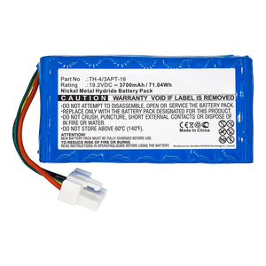 Batteries N Accessories BNA-WB-H13864 Vacuum Cleaner Battery - Ni-MH, 19.2V, 3700mAh, Ultra High Capacity - Replacement for Toshiba TH-4/3APT-16 Battery