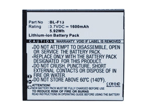 Batteries N Accessories BNA-WB-L3536 Cell Phone Battery - Li-Ion, 3.7V, 1600 mAh, Ultra High Capacity Battery - Replacement for PHICOMM BL-F13 Battery