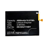 Batteries N Accessories BNA-WB-P12994 Cell Phone Battery - Li-Pol, 3.85V, 4900mAh, Ultra High Capacity - Replacement for Samsung EB-BA217ABY Battery