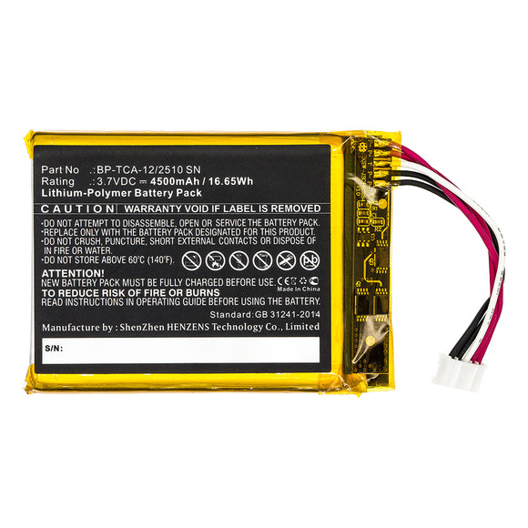 Batteries N Accessories BNA-WB-P12927 Alarm System Battery - Li-Pol, 3.7V, 4500mAh, Ultra High Capacity - Replacement for Technicolor BP-TCA-12/2510 SN Battery