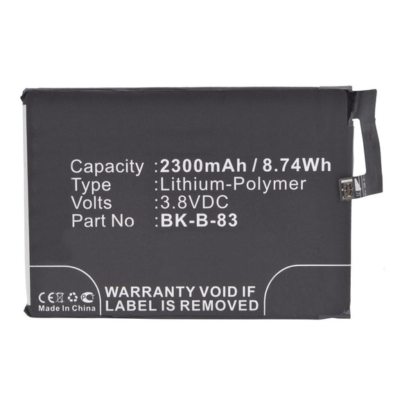 Batteries N Accessories BNA-WB-P9942 Cell Phone Battery - Li-Pol, 3.8V, 2300mAh, Ultra High Capacity - Replacement for BBK BK-B-83 Battery