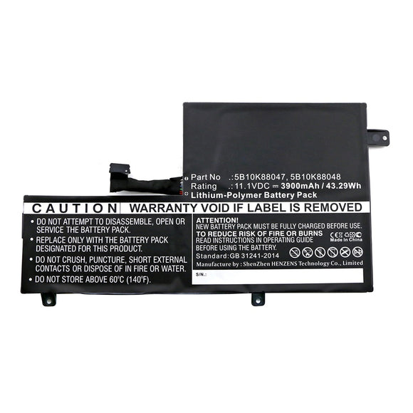 Batteries N Accessories BNA-WB-P12573 Laptop Battery - Li-Pol, 11.1V, 3900mAh, Ultra High Capacity - Replacement for Lenovo L15L3PB1 Battery