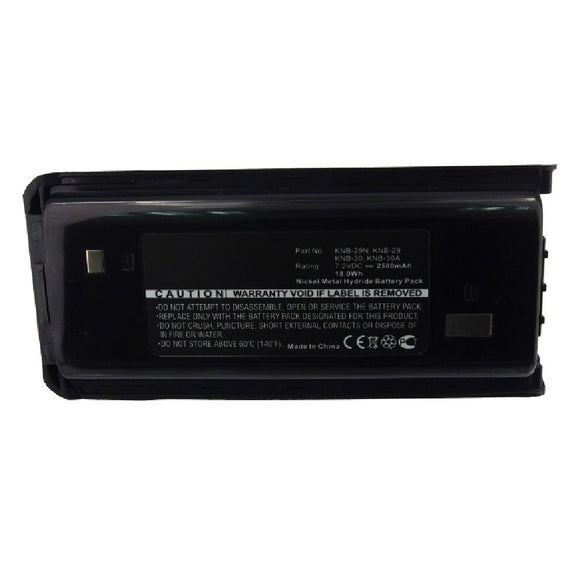 Batteries N Accessories BNA-WB-H12077 2-Way Radio Battery - Ni-MH, 7.2V, 2500mAH, Ultra High Capacity - Replacement for Kenwood KNB-29 Battery