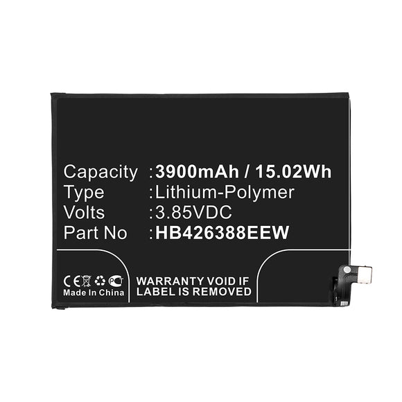 Batteries N Accessories BNA-WB-P12029 Cell Phone Battery - Li-Pol, 3.85V, 3900mAh, Ultra High Capacity - Replacement for Huawei HB426388EEW Battery