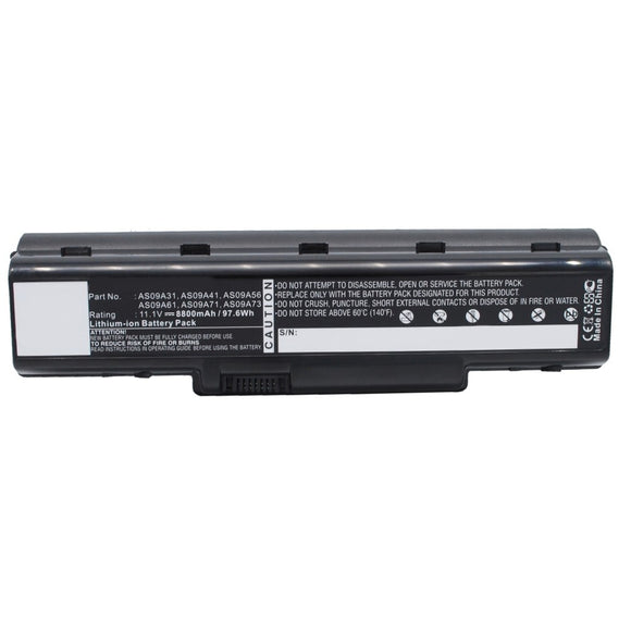 Batteries N Accessories BNA-WB-L9553 Laptop Battery - Li-ion, 11.1V, 8800mAh, Ultra High Capacity - Replacement for Acer AS09A31 Battery