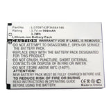 Batteries N Accessories BNA-WB-L14116 Cell Phone Battery - Li-ion, 3.7V, 900mAh, Ultra High Capacity - Replacement for ZTE Li3709T42P3h564146 Battery