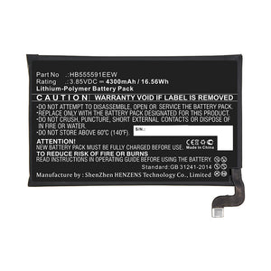 Batteries N Accessories BNA-WB-P12018 Cell Phone Battery - Li-Pol, 3.85V, 4300mAh, Ultra High Capacity - Replacement for Huawei HB555591EEW Battery