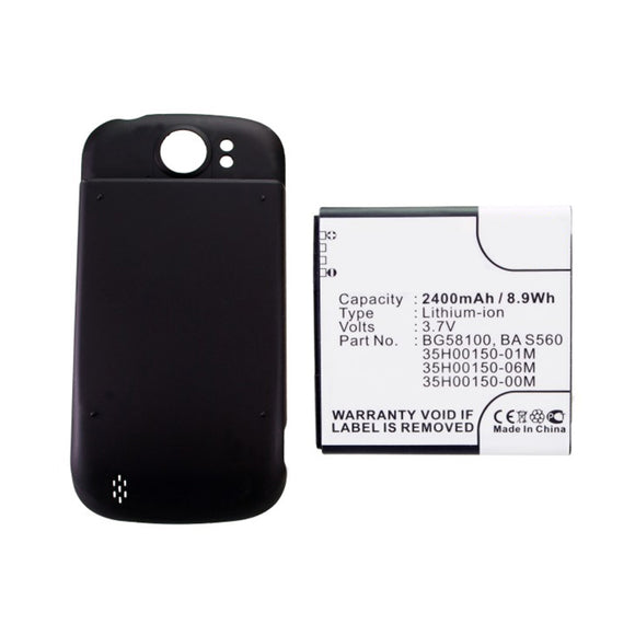 Batteries N Accessories BNA-WB-L11864 PDA Battery - Li-ion, 3.7V, 2400mAh, Ultra High Capacity - Replacement for HTC 35H00150-00M Battery