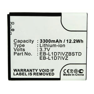 Batteries N Accessories BNA-WB-L13082 Cell Phone Battery - Li-ion, 3.7V, 3300mAh, Ultra High Capacity - Replacement for Samsung EB-L1D7IVZ Battery
