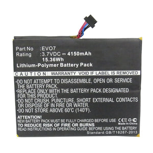Batteries N Accessories BNA-WB-P16281 Tablet Battery - Li-Pol, 3.7V, 4150mAh, Ultra High Capacity - Replacement for Alcatel EVO7 Battery