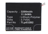 Batteries N Accessories BNA-WB-P5112 Tablets Battery - Li-Pol, 3.7V, 3200 mAh, Ultra High Capacity Battery - Replacement for Alcatel TLp032B2 Battery