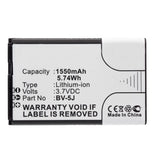 Batteries N Accessories BNA-WB-L3879 Cell Phone Battery - Li-ion, 3.7, 1550mAh, Ultra High Capacity Battery - Replacement for Microsoft BV-5J Battery