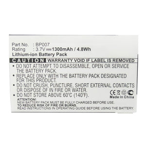 Batteries N Accessories BNA-WB-P15648 Cell Phone Battery - Li-Pol, 3.7V, 1300mAh, Ultra High Capacity - Replacement for Lenovo BP07 Battery