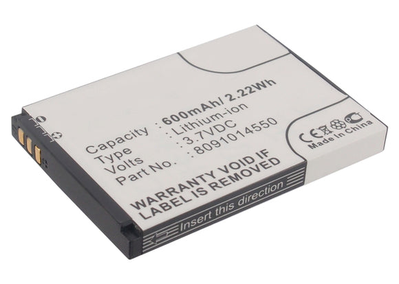 Batteries N Accessories BNA-WB-L11173 Cell Phone Battery - Li-ion, 3.7V, 600mAh, Ultra High Capacity - Replacement for ITT 8091014550 Battery