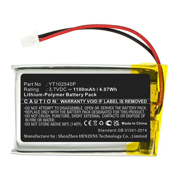 Batteries N Accessories BNA-WB-P17079 Wireless Headset Battery - Li-Pol, 3.7V, 1100mAh, Ultra High Capacity - Replacement for Sena YT102540P Battery