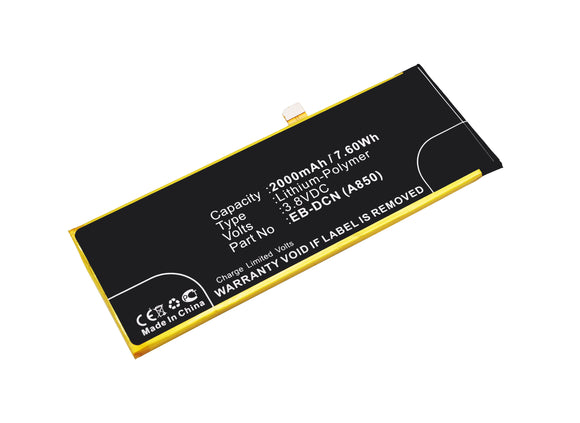 Batteries N Accessories BNA-WB-P11183 Cell Phone Battery - Li-Pol, 3.8V, 2000mAh, Ultra High Capacity - Replacement for EBest EB-DCN (A850) Battery