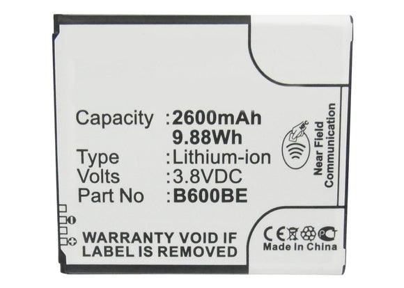 Batteries N Accessories BNA-WB-L3621 Cell Phone Battery - Li-Ion, 3.8V, 2600 mAh, Ultra High Capacity Battery - Replacement for Samsung B600BC Battery