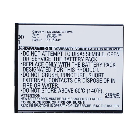 Batteries N Accessories BNA-WB-L10046 Cell Phone Battery - Li-ion, 3.7V, 1300mAh, Ultra High Capacity - Replacement for Coolpad CPLD-147 Battery