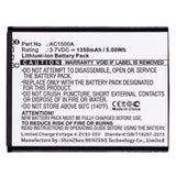 Batteries N Accessories BNA-WB-L9849 Cell Phone Battery - Li-ion, 3.7V, 1350mAh, Ultra High Capacity - Replacement for Archos AC1500A Battery