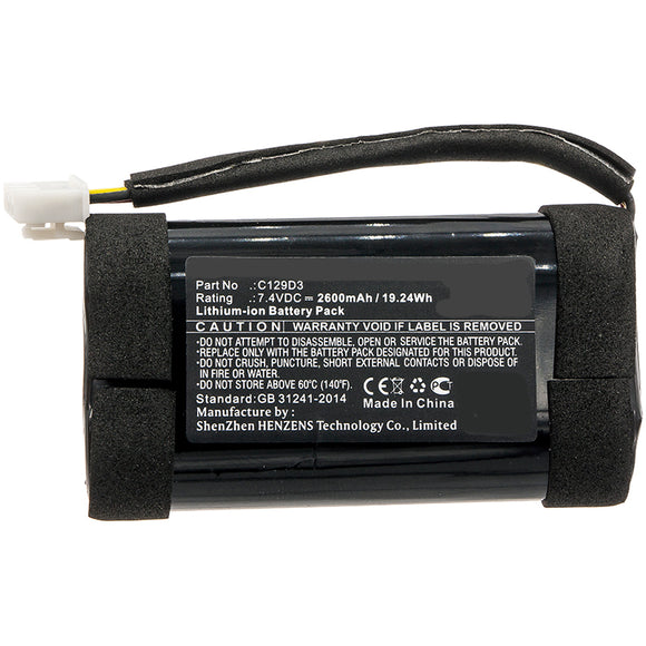Batteries N Accessories BNA-WB-L8086 Speaker Battery - Li-ion, 7.4V, 2600mAh, Ultra High Capacity Battery - Replacement for Bang & Olufsen C129D3 Battery