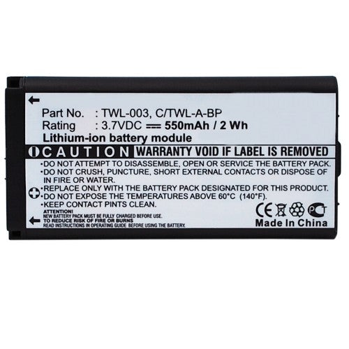 Batteries N Accessories BNA-WB-P8214 Game Console Battery - Li-Pol, 3.7V, 550mAh, Ultra High Capacity Battery - Replacement for Nintendo C/TWL-A-BP, TWL-003 Battery