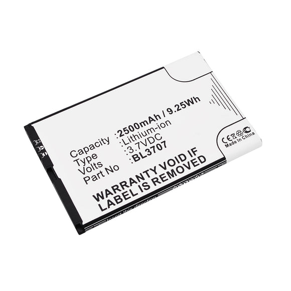 Batteries N Accessories BNA-WB-L11376 Cell Phone Battery - Li-ion, 3.7V, 2500mAh, Ultra High Capacity - Replacement for Fly BL3707 Battery